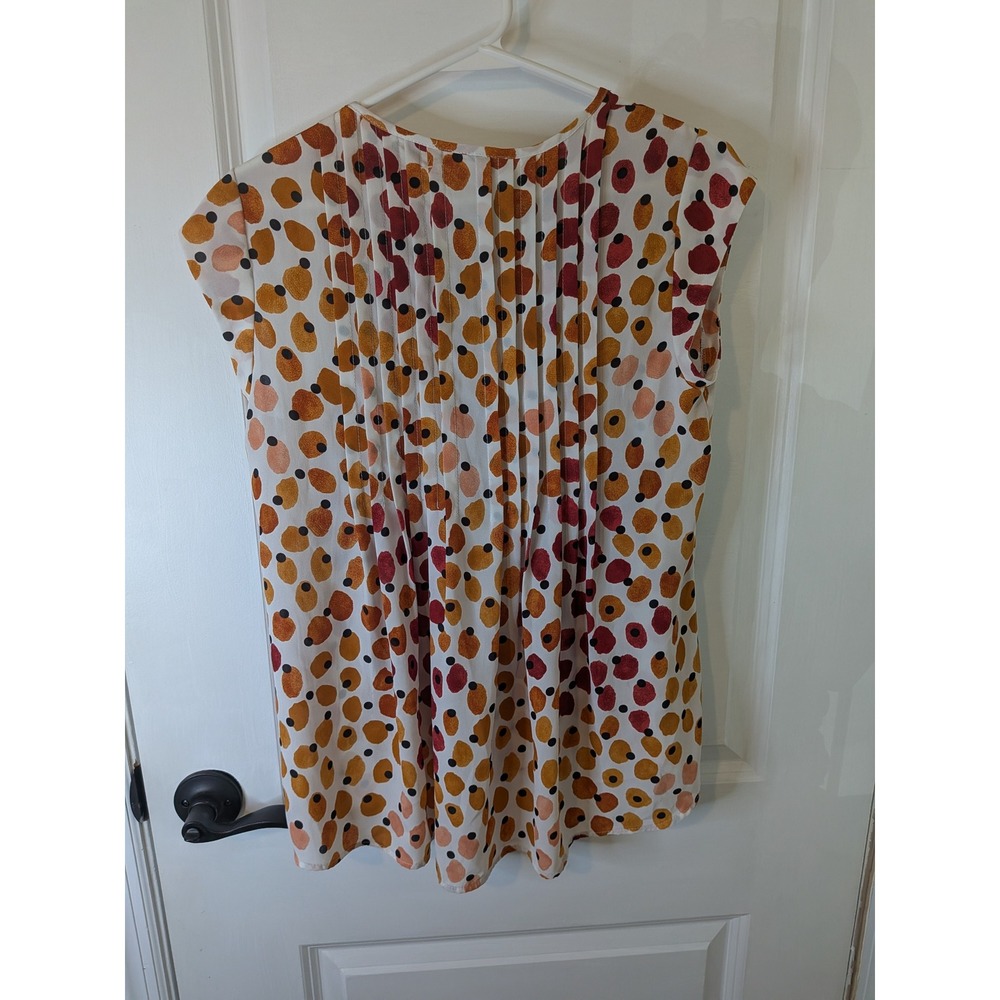 DR2 by Daniel Rainn Womens‎ XS Abstract Polka Dot Pleated Back Blouse DR23523PR1